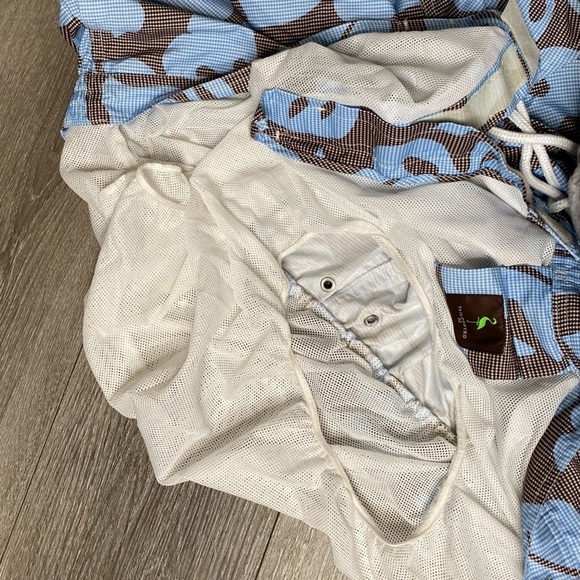 Tailorbyrd Swimming Shorts Men's Size 52 Blue Hawaiian Floral - Picture 11 of 15